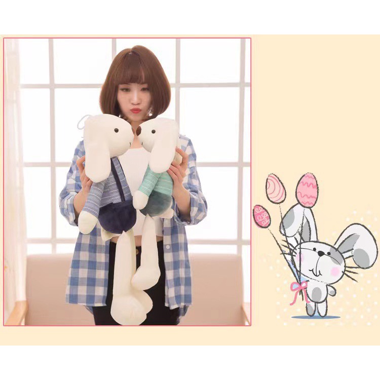 Thỏ bông tai dài phong cách Hàn Quốc đáng yêu