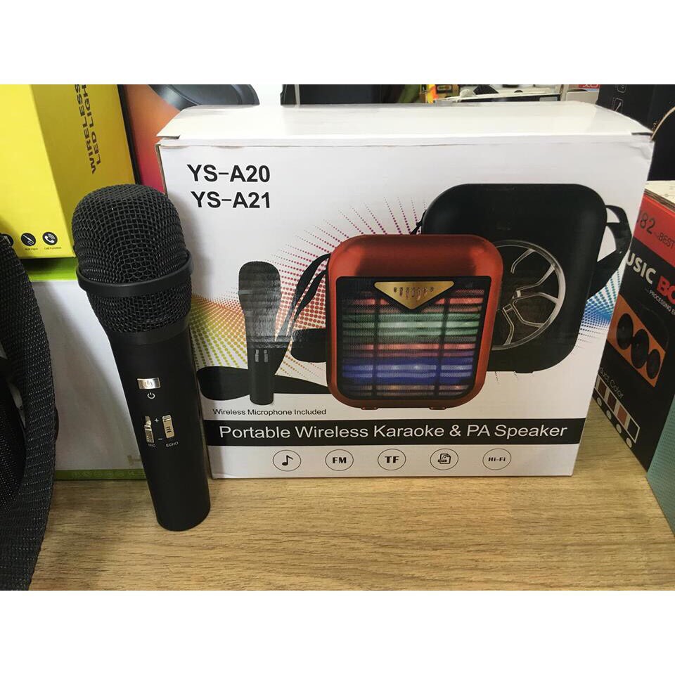 Loa Kẹo Kéo Karaoke Bluetooth Mini - Loa bluetooth - Ys A20 phát nhạc zing, youtube - hát karaoke kèm micro không dây