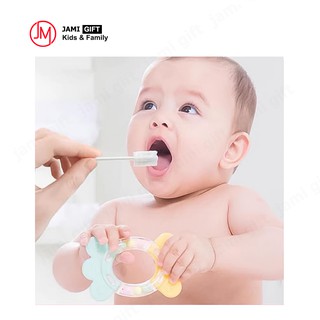 Gạc rơ lưỡi/ tưa lưỡi Babuu vệ sinh răng miệng cho bé [Hộp 30 gói đã tiệt trùng]