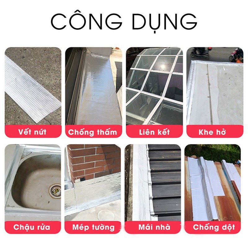 Băng keo siêu dính chống thấm cuộn 5 mét bản 10cm