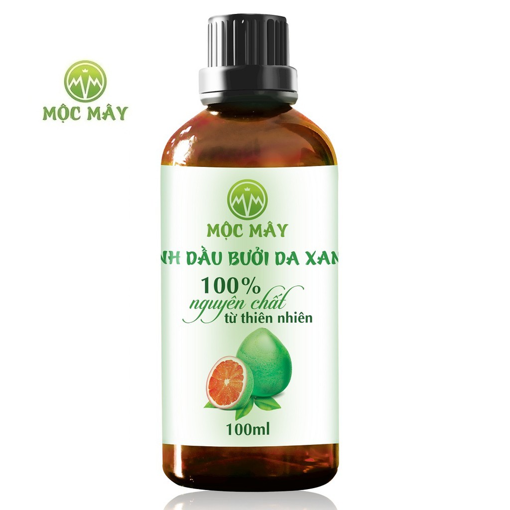 Tinh dầu Bưởi da xanh Mộc Mây 100ml nguyên chất 100% từ thiên nhiên, kích thích mọc tóc, dưỡng tóc, giảm gãy rụng tóc