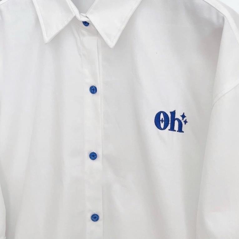 Áo Sơmi Tay Ngắn Nam Nữ Unisex Chữ Thêu OHNIL Oanhstore