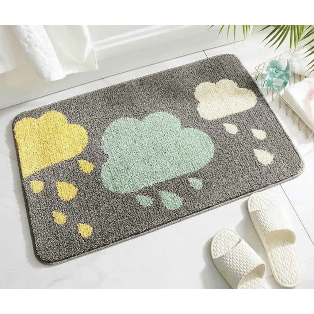 Thảm lau chân hình thú chống trơn trượt thấm nước loại dày 40*60cm