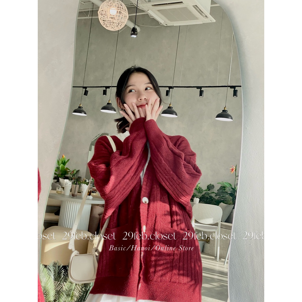 Áo khoác cardigan len thừng form oversize chất đẹp - 29feb.closet - A115
