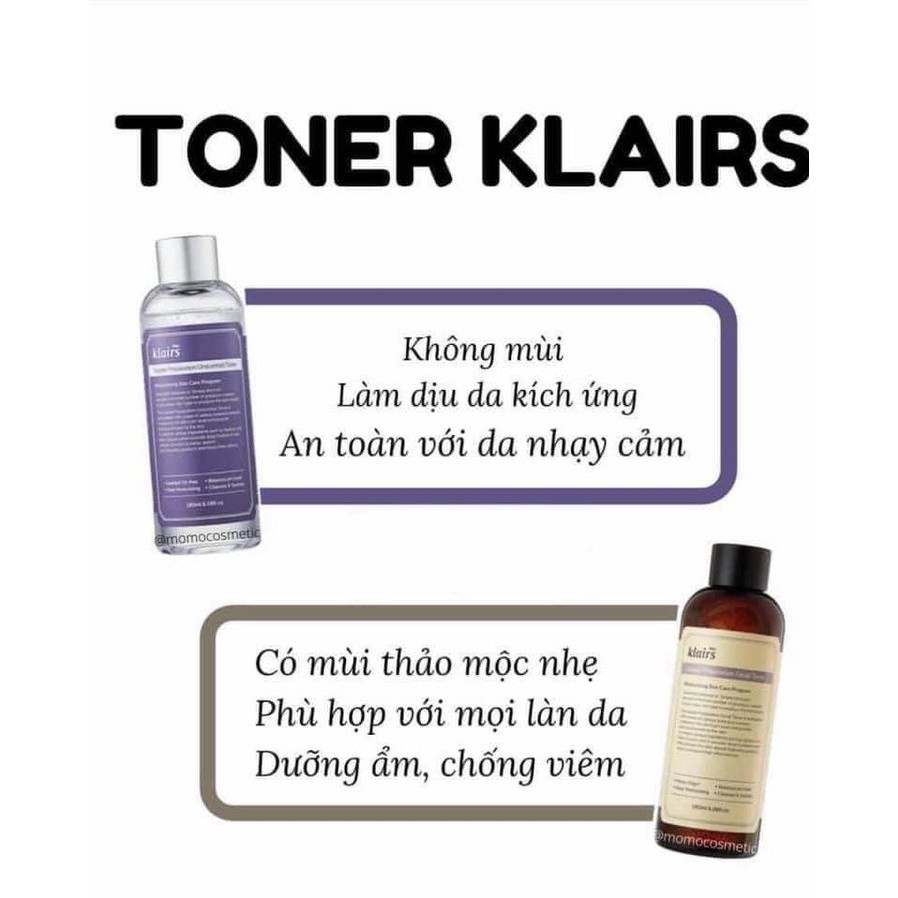 𝐇𝐚̀𝐧𝐠 𝐀𝐮𝐭𝐡 Nước hoa hồng lành tính KLAIRS PREPARATION FACIAL toners