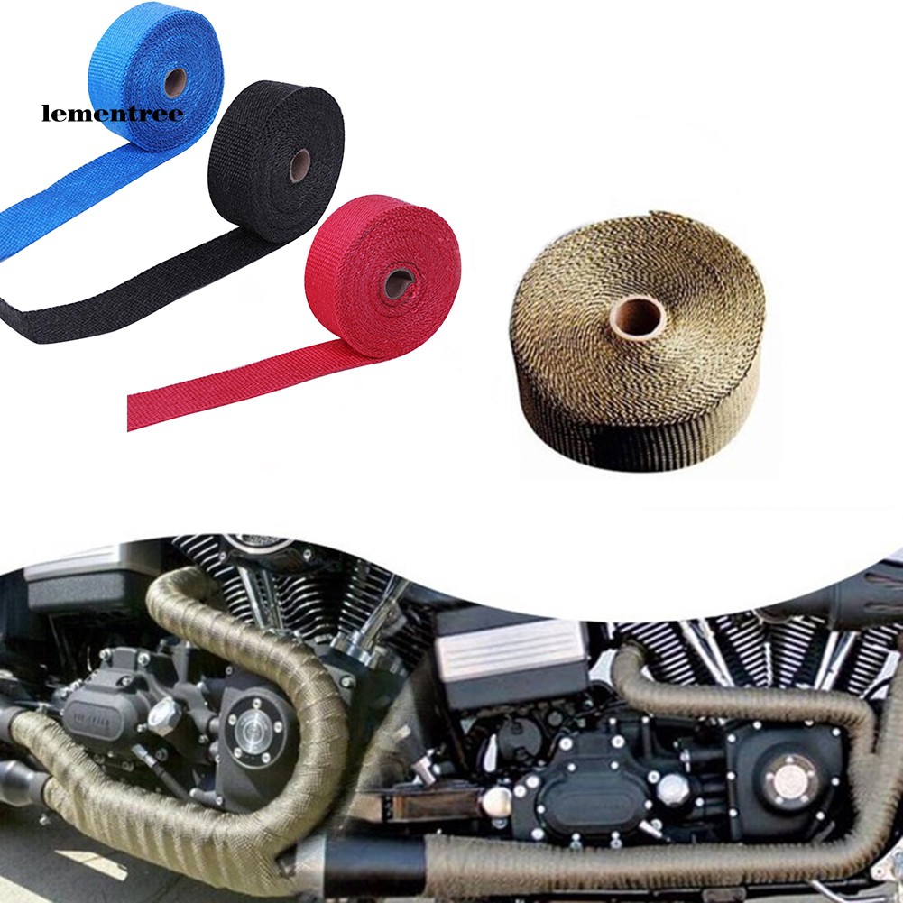 Cuộn Dây Cách Nhiệt Bọc Ống Pô Xe Máy Kèm 4 Dây Thép