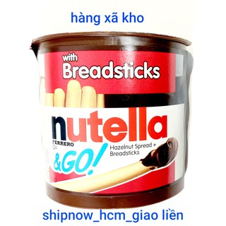hộp 52 gr bánh que chấm socola hạt dẻ nutella & go