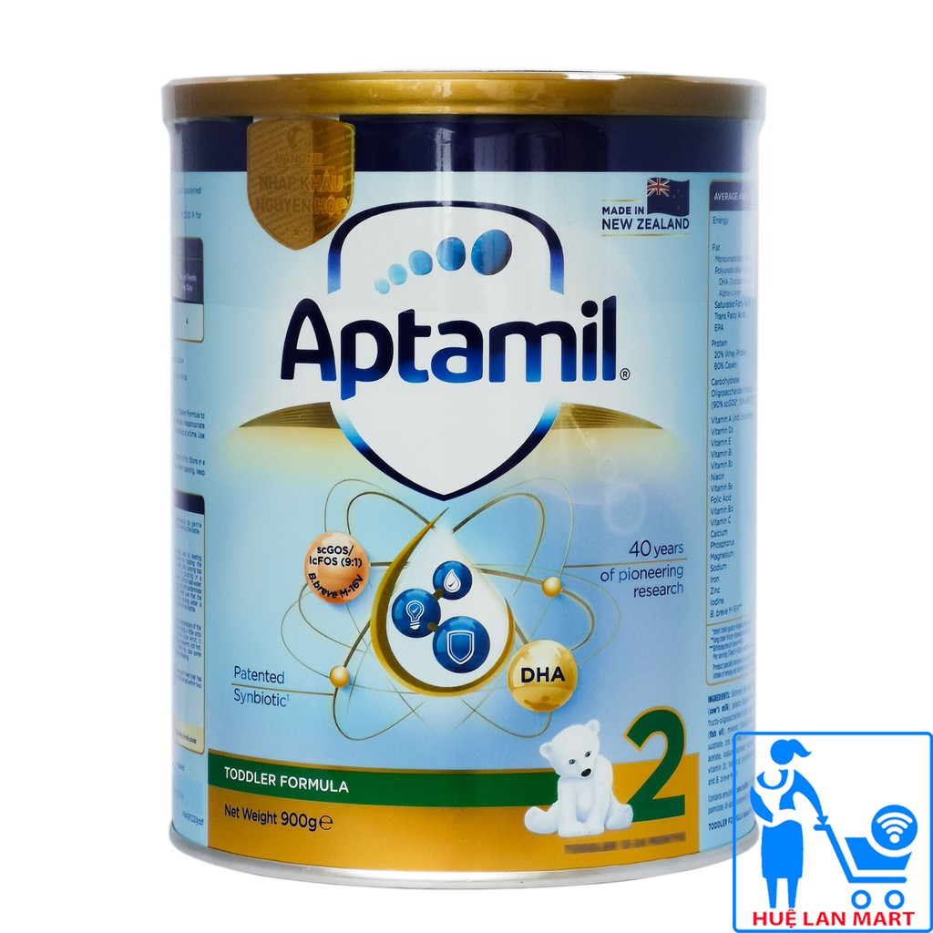 Sữa Bột Aptamil New Zealand 2 Toddler Formula 900g