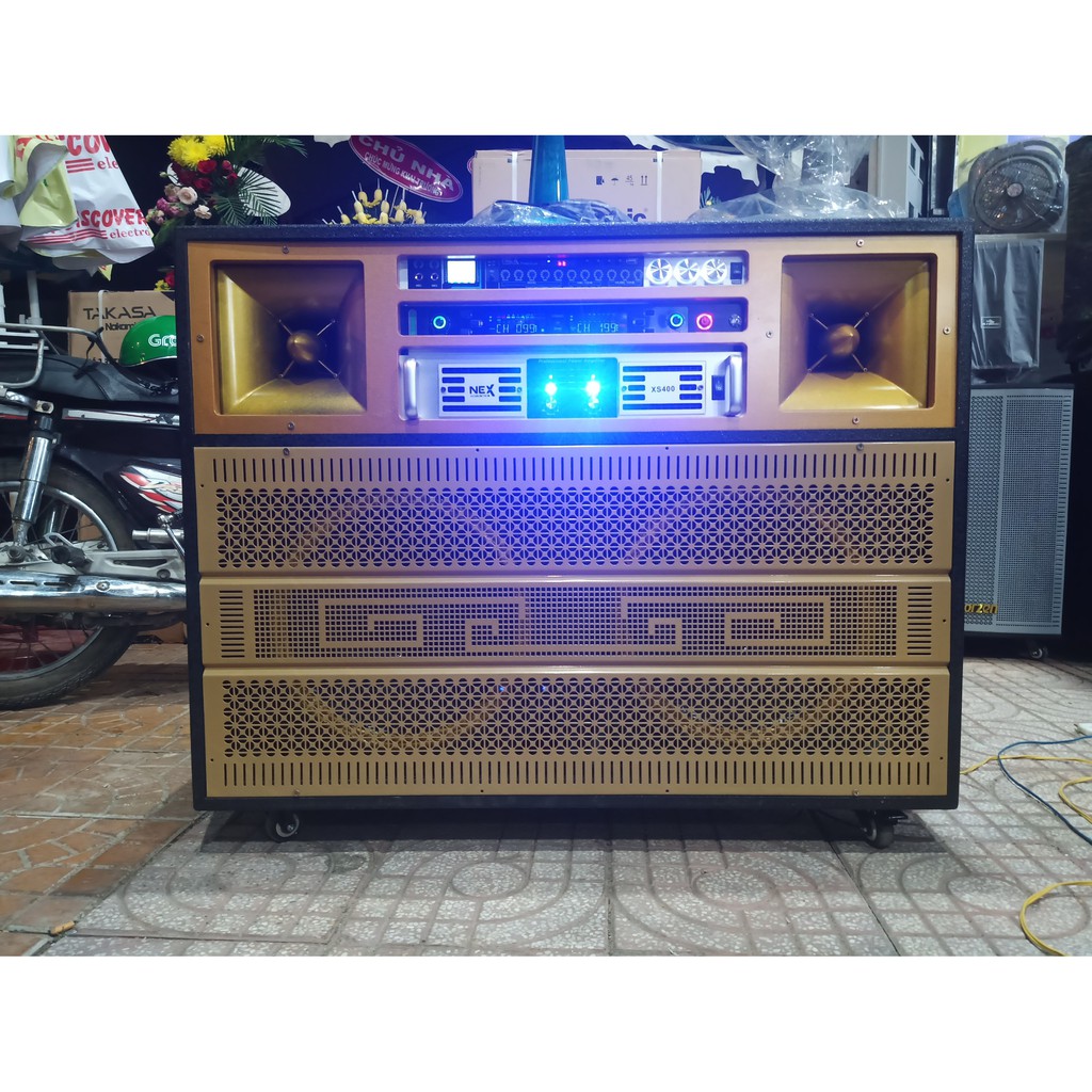 Loa kéo 4 tấc đôi nằm ngang  công suất cực mạnh