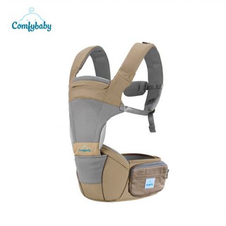 Địu ngồi cao cấp 4 tư thế 2 trong 1 AIR MESH Comfybaby CF818_ Màu Xám