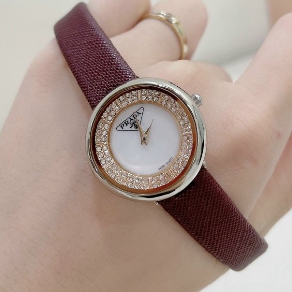 Đồng hô nữ Prada dây da mềm, full box, thẻ bảo hành 12 tháng -Dongho.prada | BigBuy360 - bigbuy360.vn