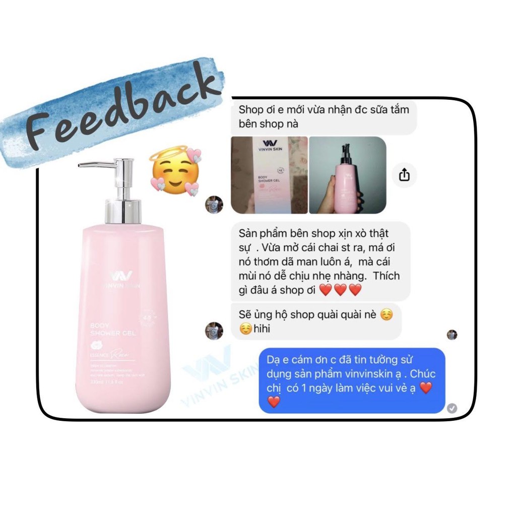 SỮA TẮM DƯỠNG TRẮNG DA HÀN QUỐC CHIẾT XUẤT HOA HỒNG - VINVIN SKIN TRẮNG HỒNG TỪ BÊN TRONG, NGĂN NGỪA LÃO HÓA DA. | BigBuy360 - bigbuy360.vn