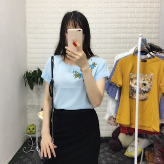 Sơ mi công sở thêu hoa ( ẢNH THẬT 100% do shop tự mặc và chụp)