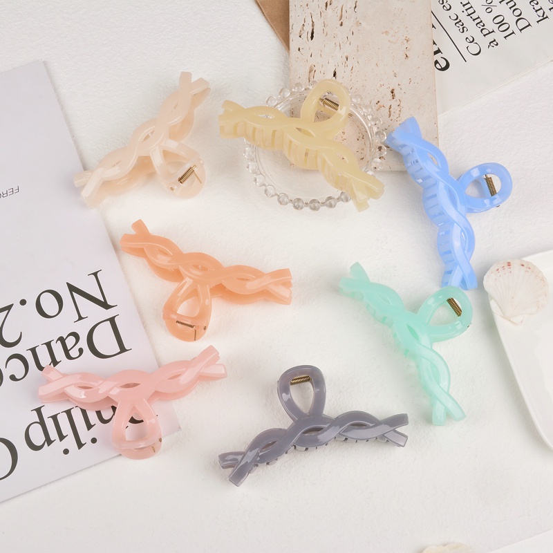 Korean Women Hair Clip Girls Pearl Hairpins Hair Crab Claw Hair Clamps Barrettes Cross Hair Claw Fashion Hair Accessories