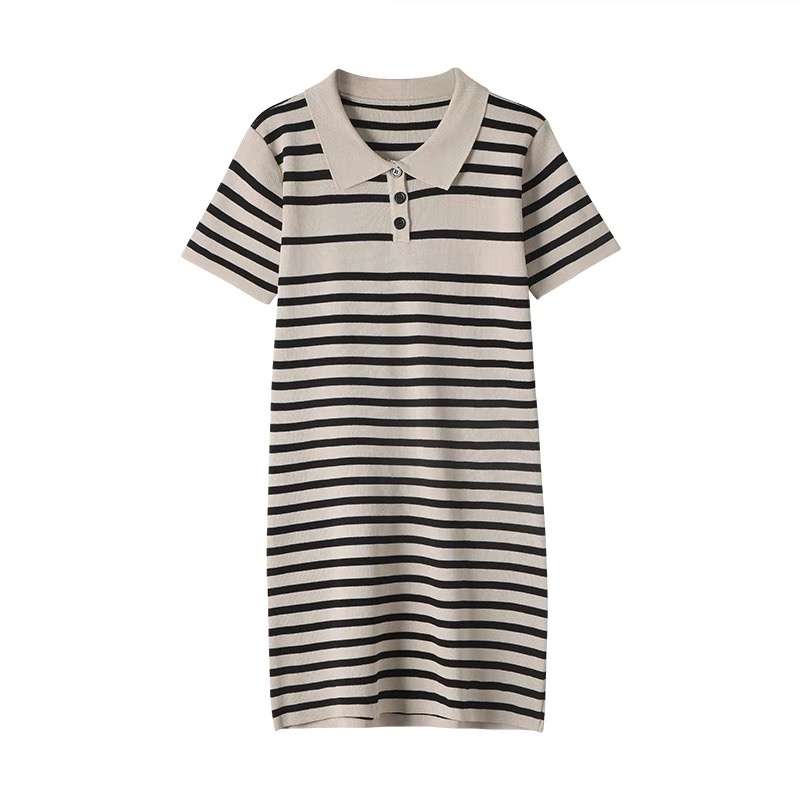 Váy polo nữ dáng suông tay ngắn kiểu cổ bẻ dệt kim len tăm Váy xinh đầm đẹp hàng Quảng Châu cao cấp | BigBuy360 - bigbuy360.vn