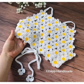 Yếm hoa cúc hoạ mi cho mẹ và bé