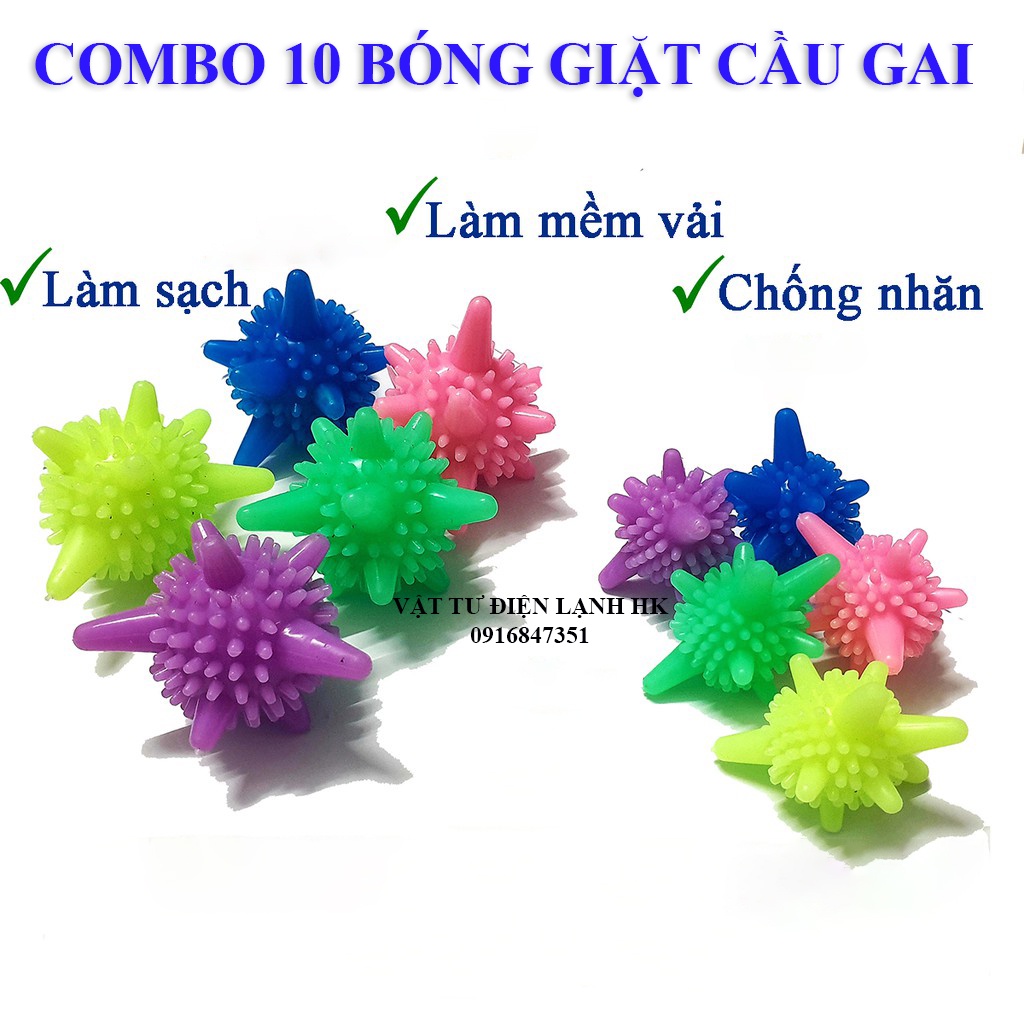 COMBO QUẢ BÓNG CẦU BỎ MÁY GIẶT SẠCH - BÓNG CẦU GAI MÁY GIẶT - BÓNG MG - QUẢ GAI THẢ MÁY GIẶT