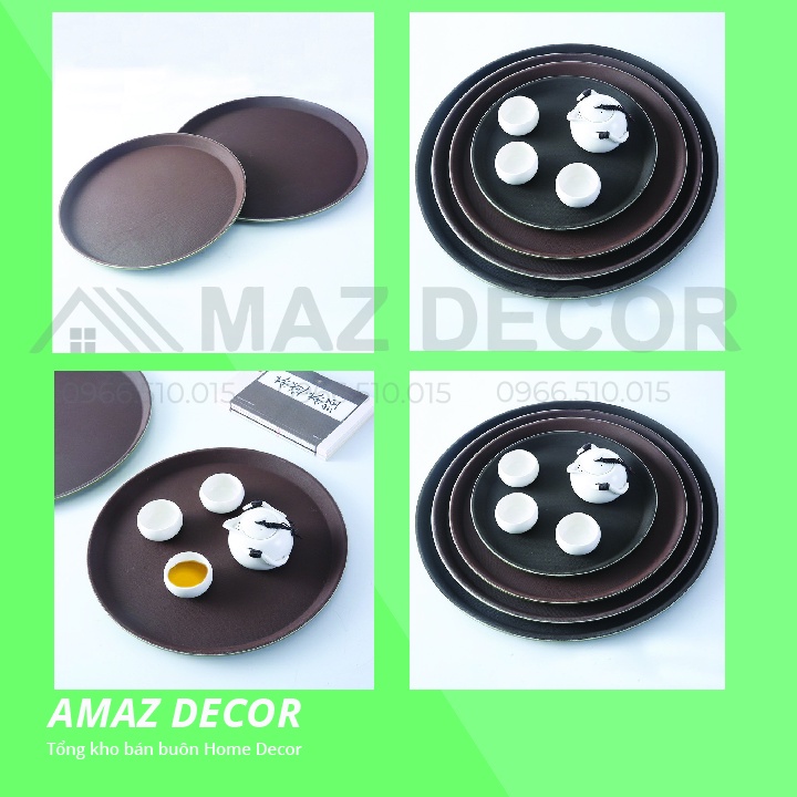 [Sỉ] Khay bê đồ chống trơn tròn các cỡ 28-36-40cm đẹp dày dặn giá rẻ