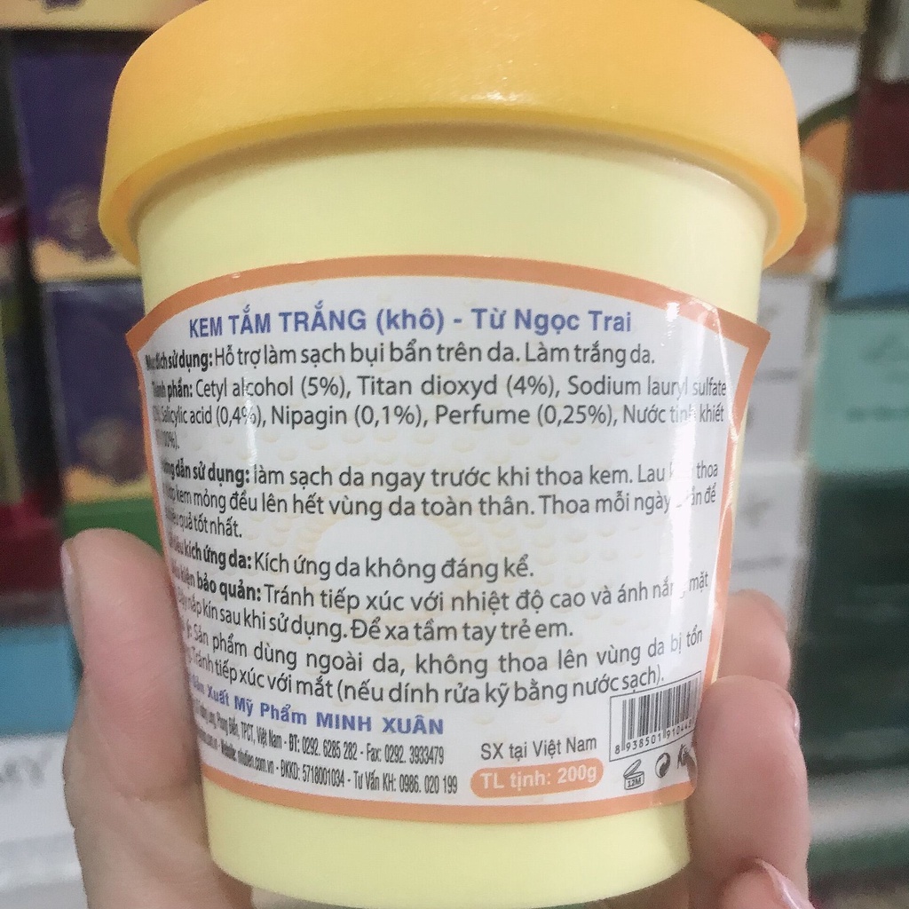 Kem tắm trắng khô Như Tiên vàng xanh 200g