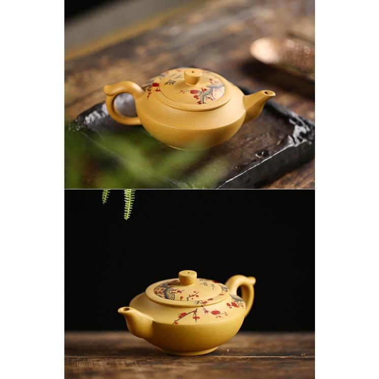 Ấm Tử Sa Nghi Hưng Hán Vân Mai Hoa 230 ml (Hoàng Kim Đoạn Nê)