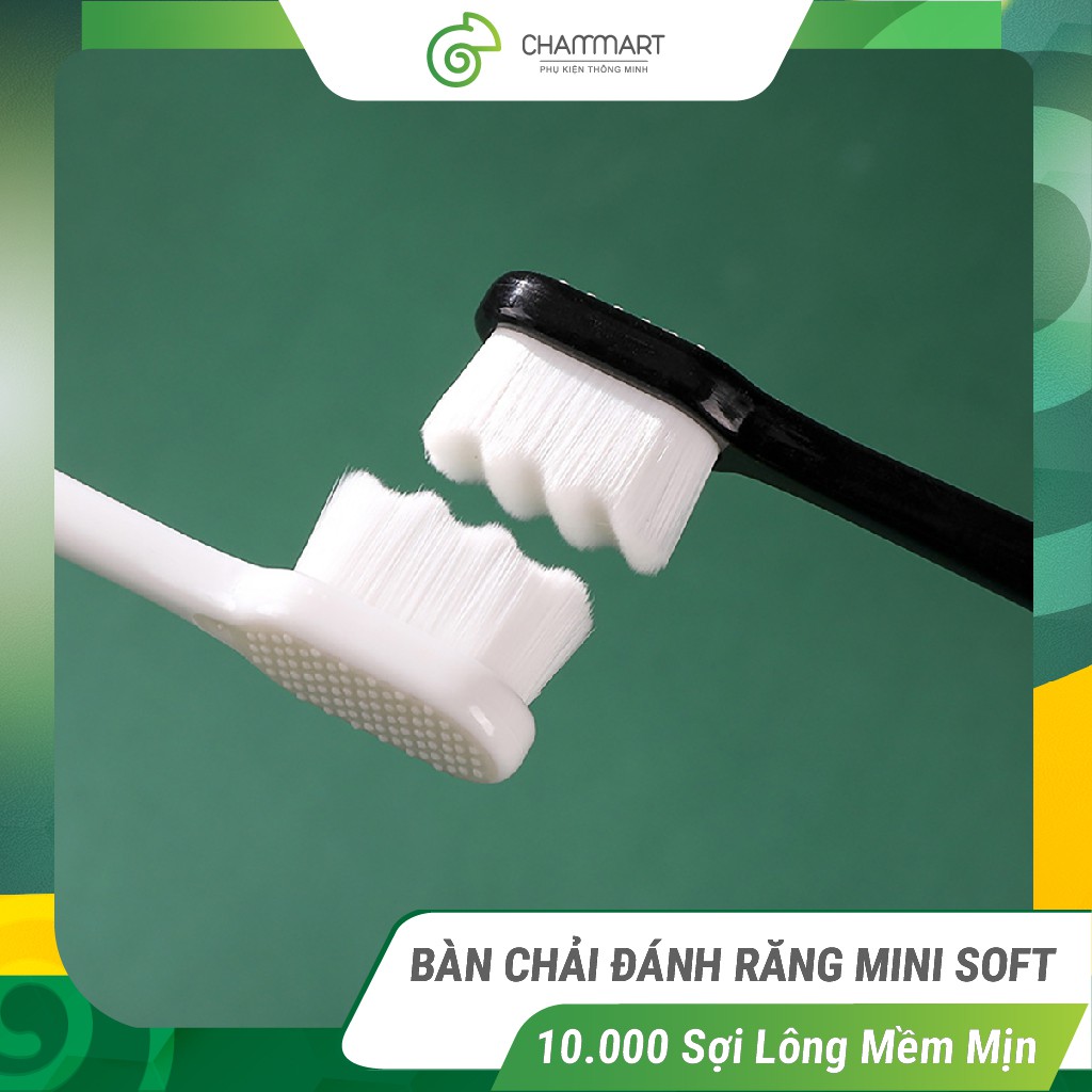 Bộ 2 bàn chải đánh răng MINI Soft Nhật Bản cao cấp 10.000 sợi lông siêu mịn mềm mại không đau nướu