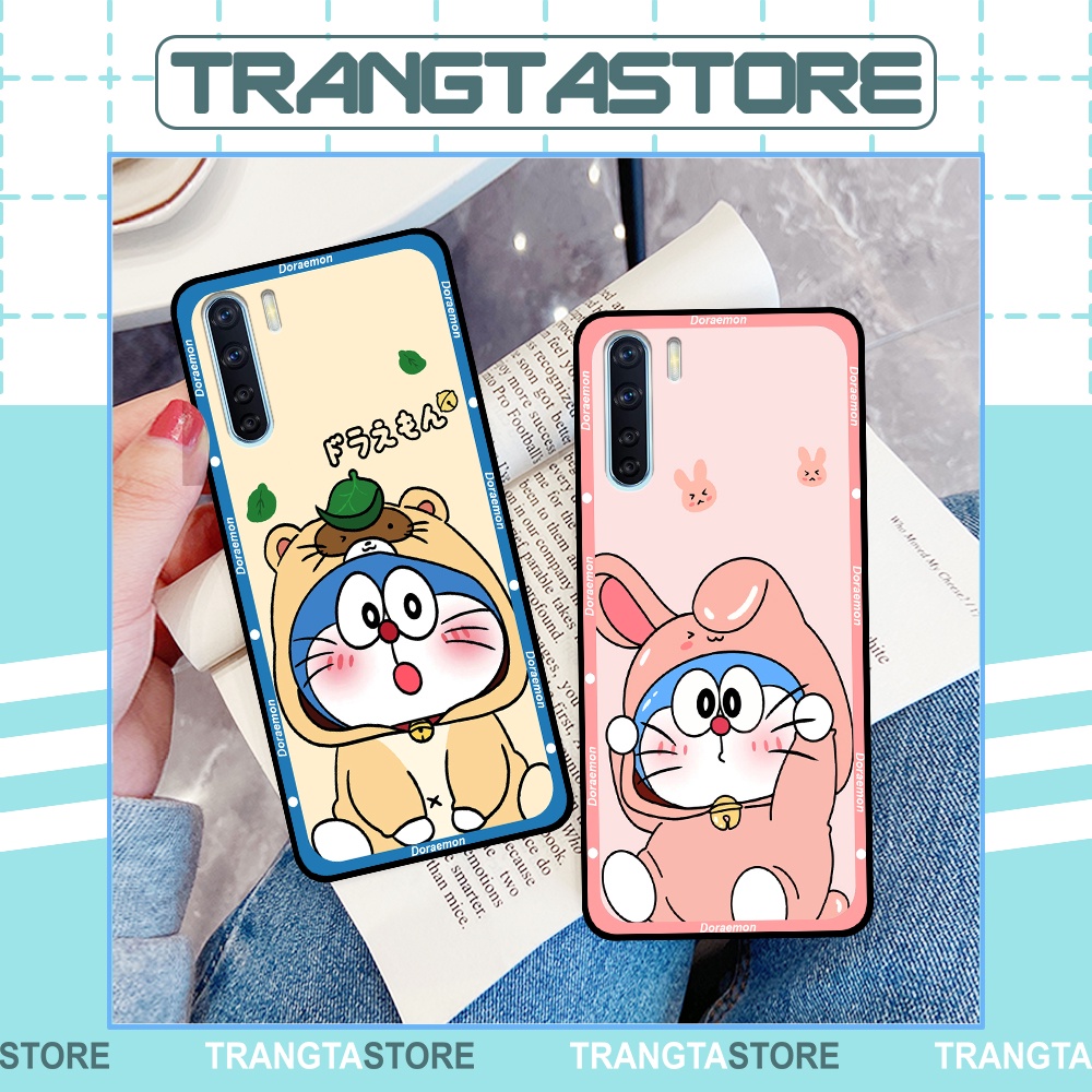 Ốp Oppo A91 / Reno 3 in hình cặp đôi doremon, hổ, khủng long dễ thương