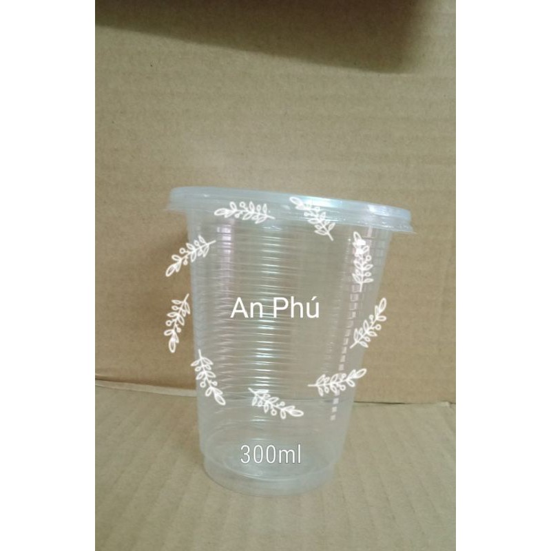 50 Ly nhựa tàu hủ nước sâm nước mía giá rẻ 300ml 500ml 700ml ly nhăn ly sọc lynhuaanphu