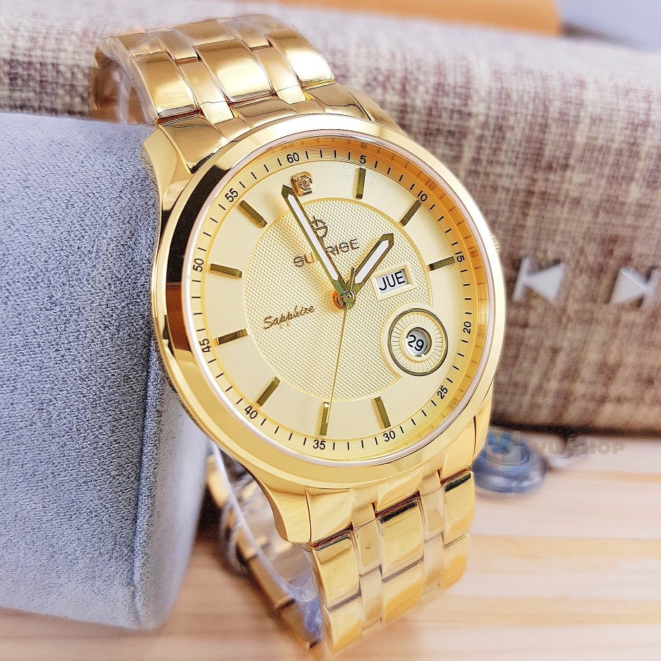 ĐỒNG HỒ NAM SUNRISE DM782SWA - 2 LỊCH, KÍNH SAPPHIRE | BigBuy360 - bigbuy360.vn