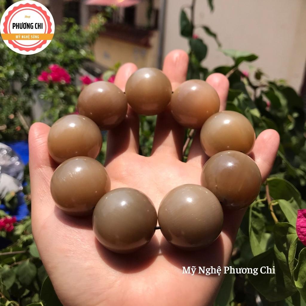 Vòng đeo tay sừng may mắn màu trắng đục tự nhiên đẹp, Vòng tay phong thủy mang tài lộc về nhà bạn | Mỹ nghệ phương chi