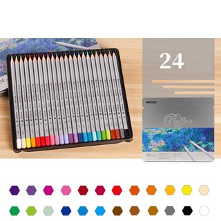 Chì màu khô Marco Raffine 24 màu hộp thiếc chính hãng