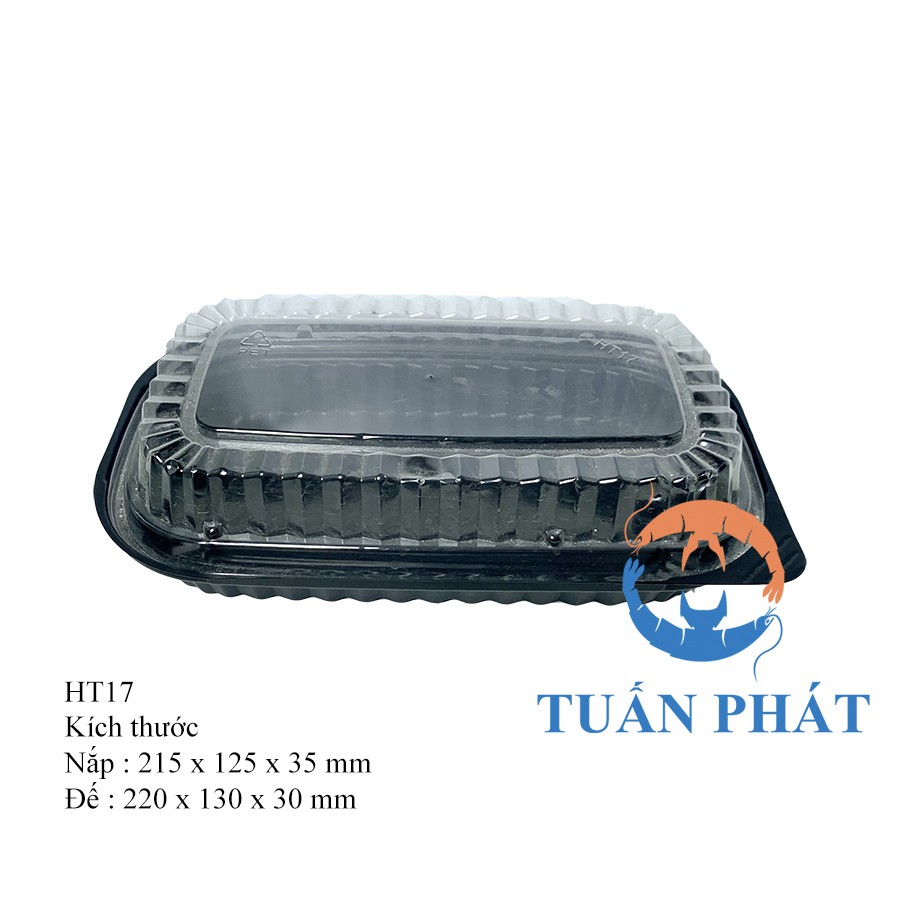 Bộ 100 hộp nhựa đế đen HT17 đế chịu nhiệt | BigBuy360 - bigbuy360.vn