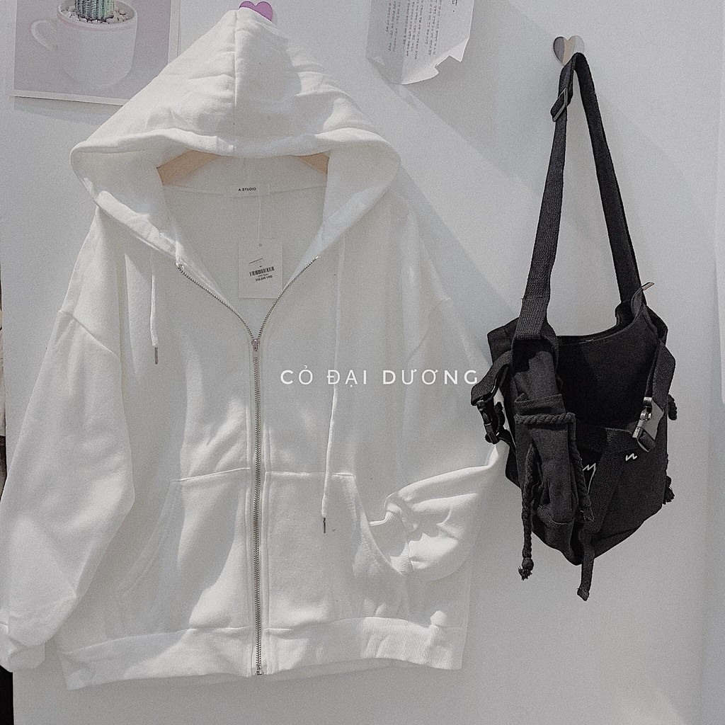 Áo khoác hoodie unisex khóa dọc chất nỉ hàng freesize - Áo khoác hoodie nỉ freesize mặc thoải mái - CM Shop | BigBuy360 - bigbuy360.vn