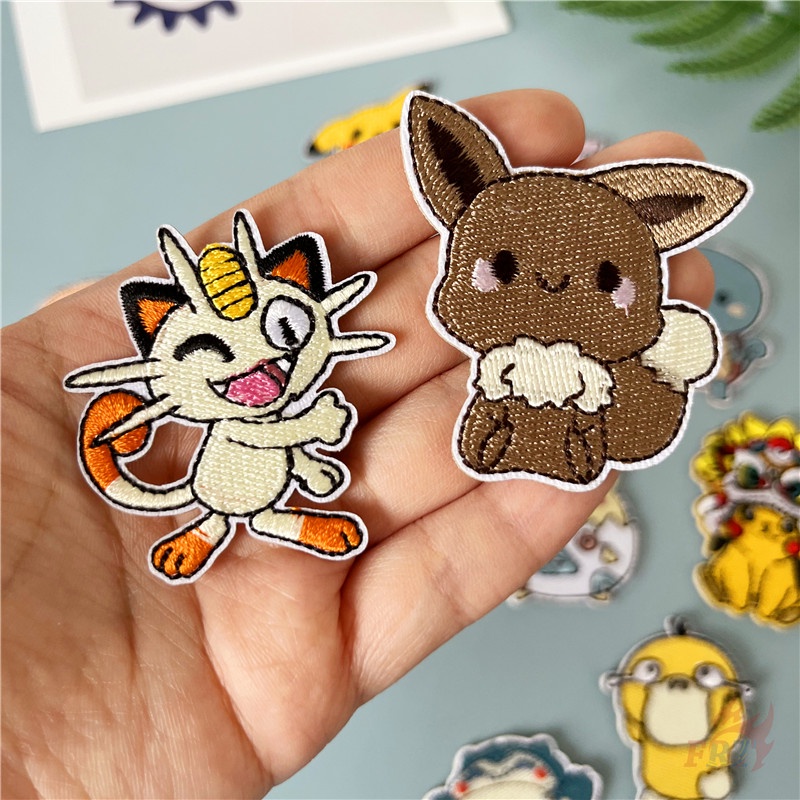 ♥ Miếng Dán Tự Dính Họa Tiết Nhân Vật Hoạt Hình Pikachu / Squirtle / Snorlax / Jigglypuff - Q Vui Nhộn ♥ 1 Miếng Dán Ủi Quần Áo Hình Nhân Vật Anime