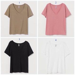 Áo phông cổ tim vải thun cotton siêu mát