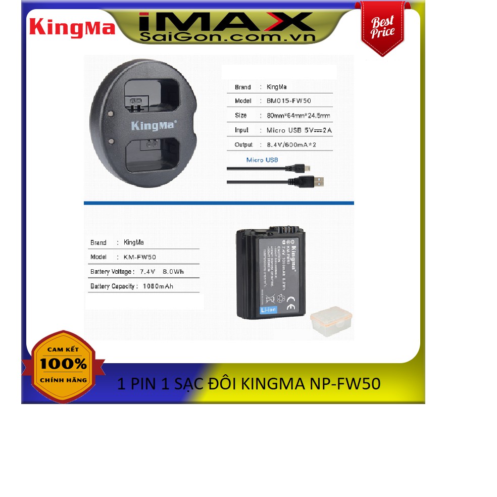 PIN SẠC MÁY ẢNH KINGMA NP-FW50