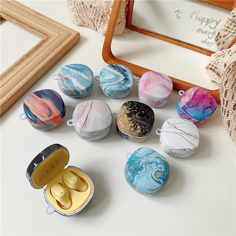 Vỏ bảo vệ hộp sạc tai nghe họa tiết đá cẩm thạch cao cấp thích hợp cho Baseus Encok TWS WM01 Wm01