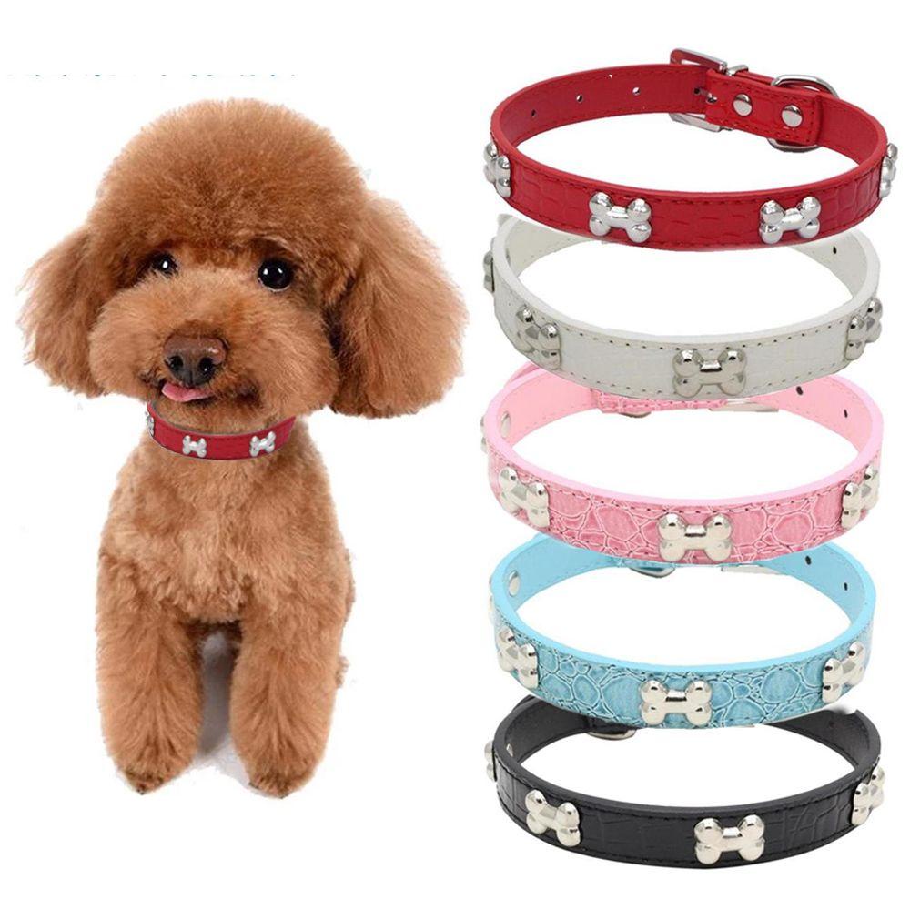 [COD] Vòng Cổ BằNg Da PU Cho Thú Cưng