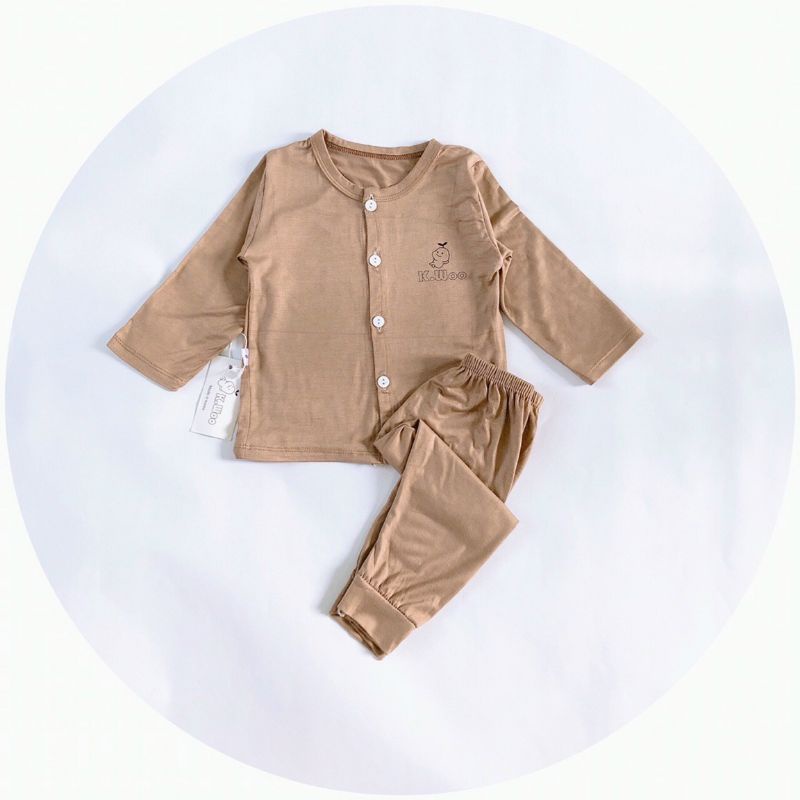 BỘ THUN LẠNH PEPTET DÀI TAY ĐÓNG CÚC K.WOO CHO BÉ TRAI BÉ GÁI 7-18KG