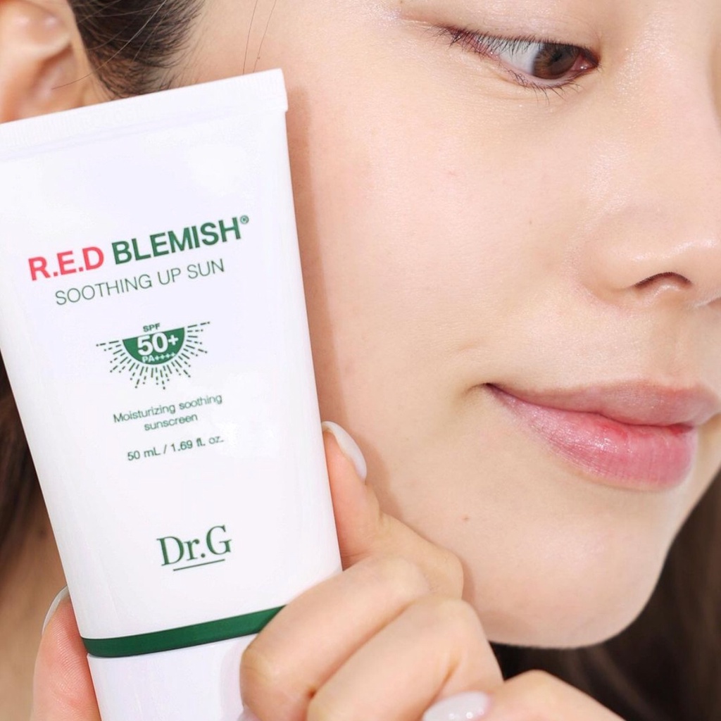 Kem Chống Nắng an toàn, phổ rộng Cho Da mụn Nhạy Cảm Dr.G drg Red R.E.D Blemish Soothing Up Sun 10ml / 20ml / 50ml