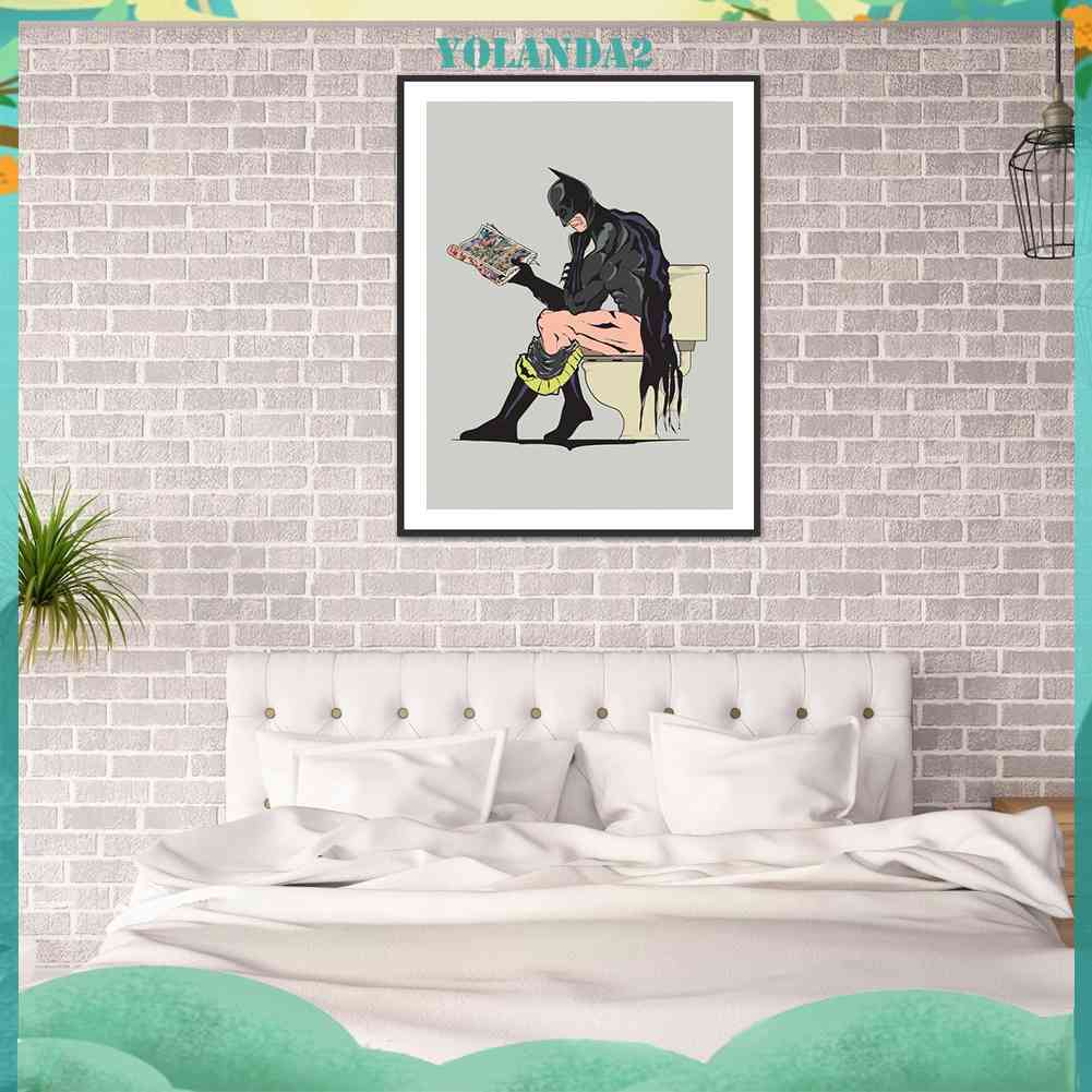Bộ Tranh Đính Đá 5D DIY Hình Batman Toàn Bộ Trang Trí Tường Nhà