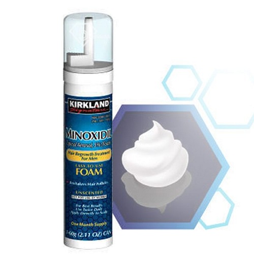 Thuốc mọc râu tóc Kirkland Minoxidil Foam 5% 62ml (Dạng bọt)