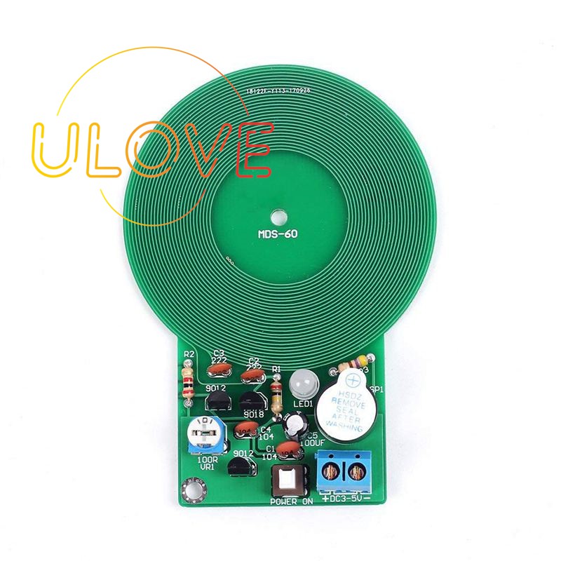 Bộ máy dò tìm kim loại 60mm tự lắp ráp đơn giản tiện lợi