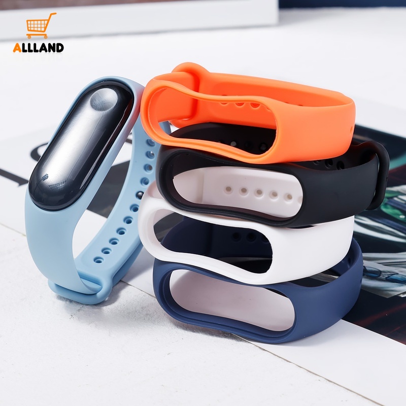 Dây Đeo Thay Thế Chất Liệu Silicon Màu Trơn Cho Xiaomi Mi Band 7