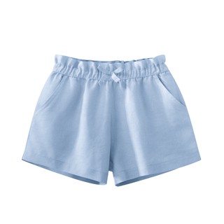 Quần short đũi bé gái 27HOME quần đùi cho bé họa tiết đáng yêu chất đũi mềm mại