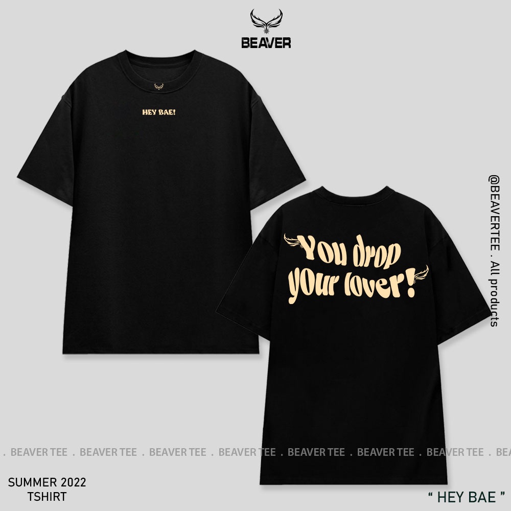 Áo thun Beaver Tee HEY BEA Local Brand tay lỡ form rộng nam nữ Unisex Freeship Extra