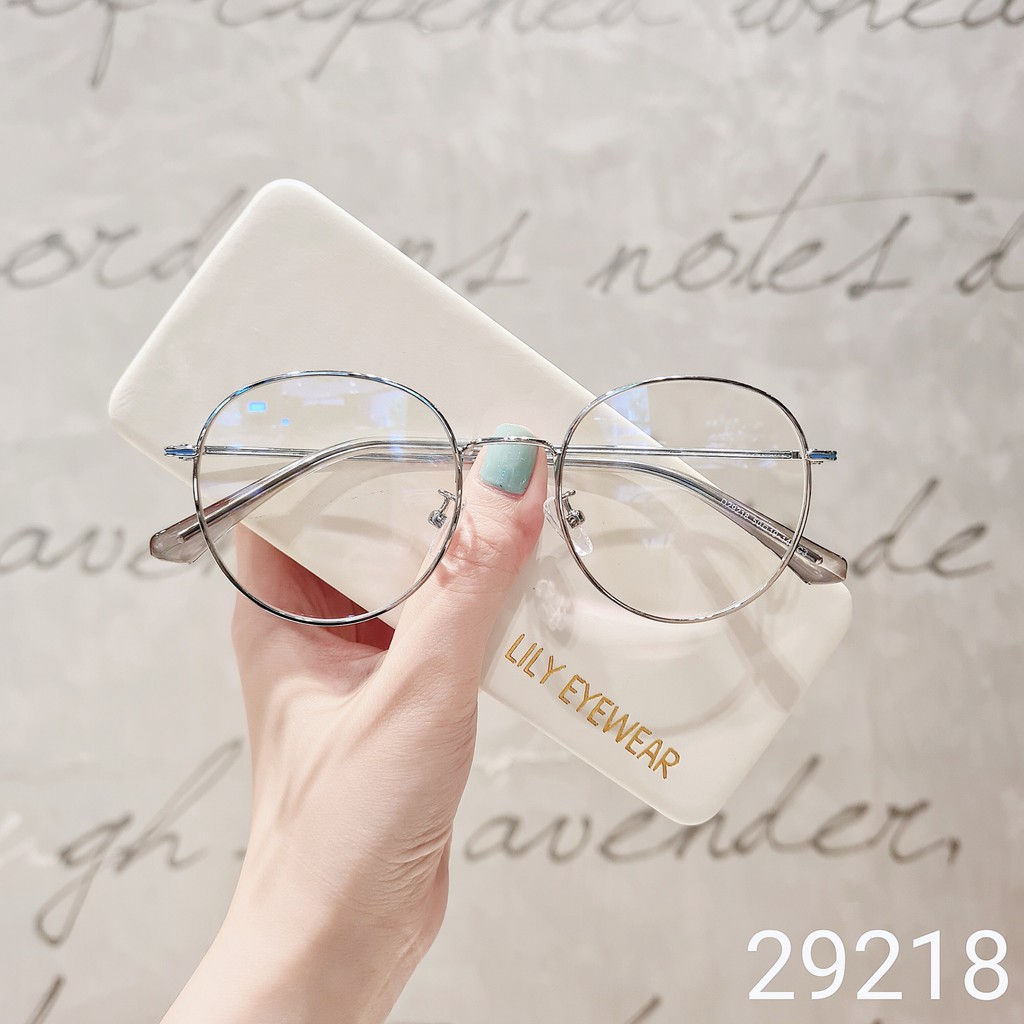 Gọng kính cận nam nữ Lilyeyewear mắt tròn kim loại thanh mảnh nhẹ nhàng thời tran 29218 | BigBuy360 - bigbuy360.vn