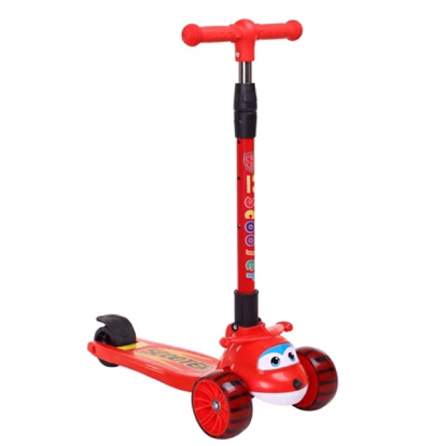 Xe trượt scooter có nhạc có đèn bánh phát sáng hình đội bay siêu đẳng dành cho các bé từ 1,5-10 tuổi