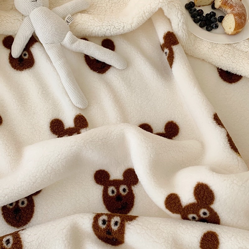 Chăn Lông Cừu Ấm Áp Cho Mùa Đông Nhiều Hoạ Tiết Dễ Thương _ shinbedding