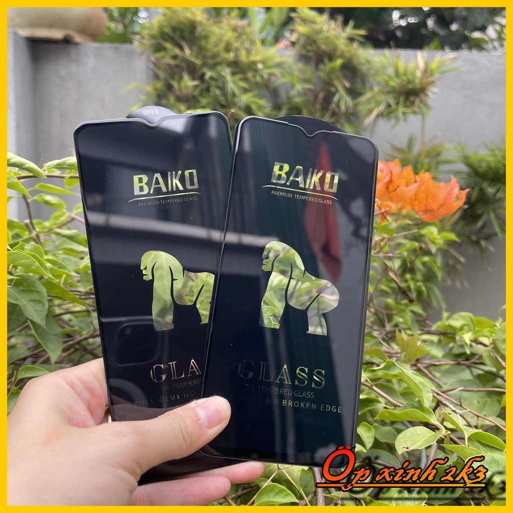 Kính cường lực Baiko OPPO A16/ A16k/ A15/ A15s/ A12/ A32/ A5, A9 2020/ F11 Pro Cao cấp Siêu bền Full màn ảnh shop chụp