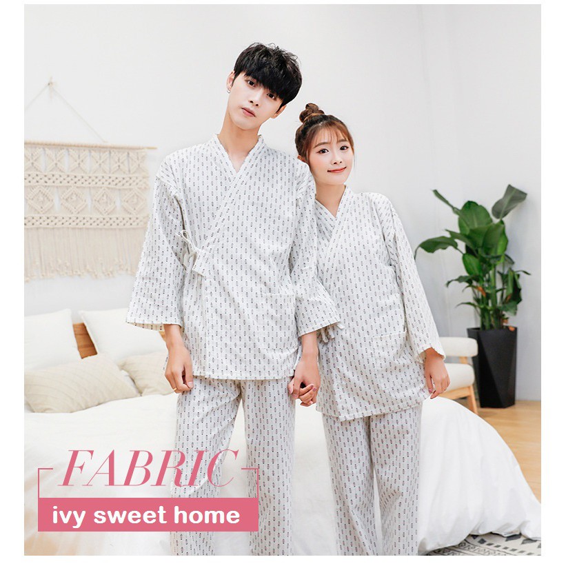 Kimono Cotton Mặc Nhà  Đồ Ngủ Kimono Nữ  IVY230